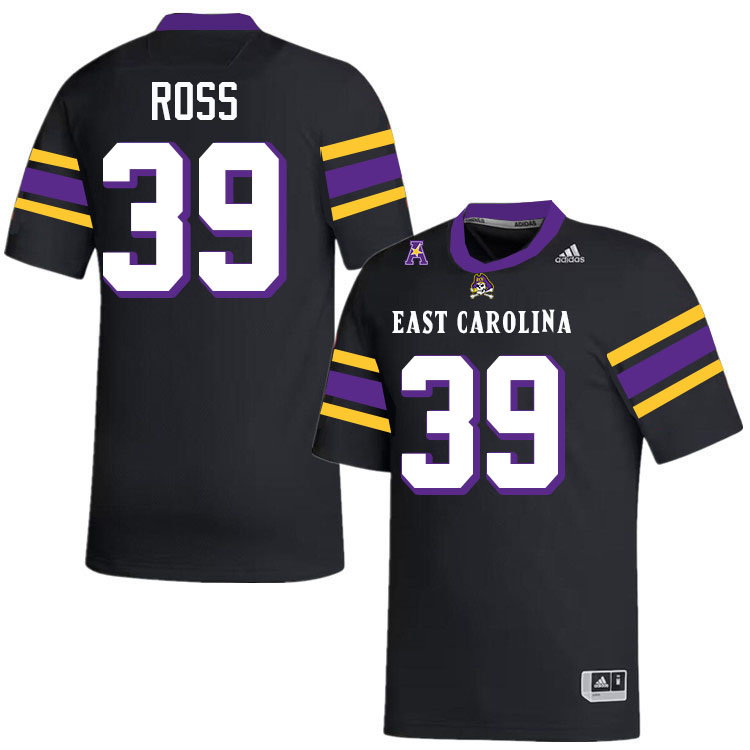 #39 Angelo Ross East Carolina Pirates College Football Jersey Stitched-Black #39 Angelo Ross East Carolina Pirates College Football Jersey Stitched-Black